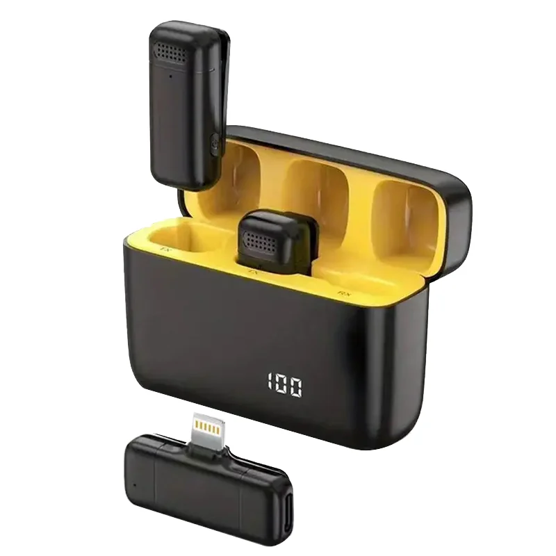 

K6 Popular Dual-Use Wireless Lavalier Microphone Light-Weight Digital Display Model For Outdoor Recording