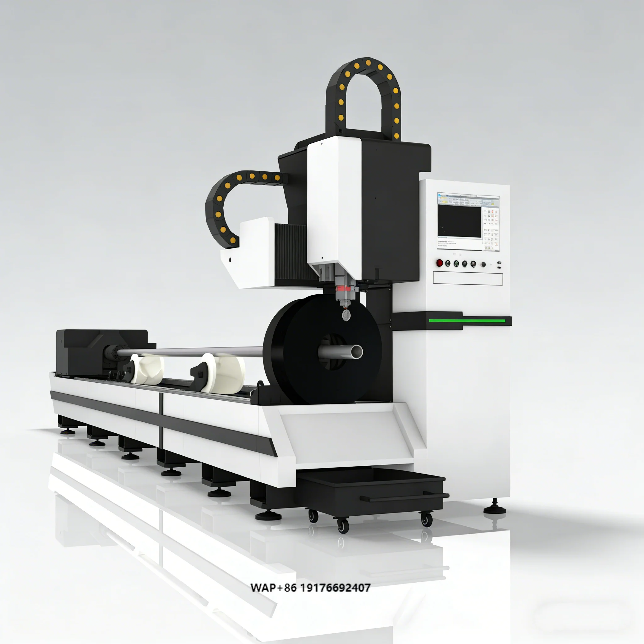 Manufacturer 3000w 2000w High Speed Three Chuck Metal Cnc FiberMetal Pipe Tube Good Price Cutting Machine