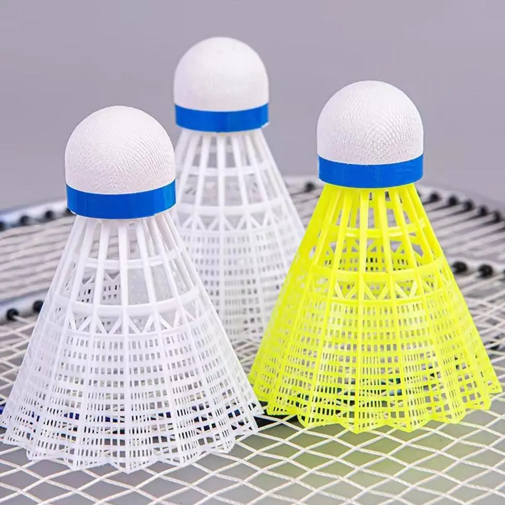 Badminton Ball Plastic Badminton Ball Yellow Nylon Shuttlecocks Student Portable Ball Training Badminton Wh F3E1