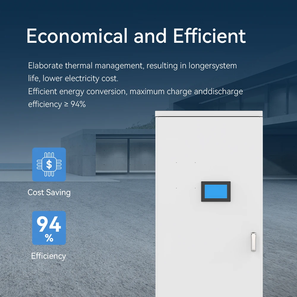Commercial Industrial Solar Battery Energy Storage System 30kw-215kwh Lifepo4 Batteries Off/On Grid Options 50kwh-100kwh Range