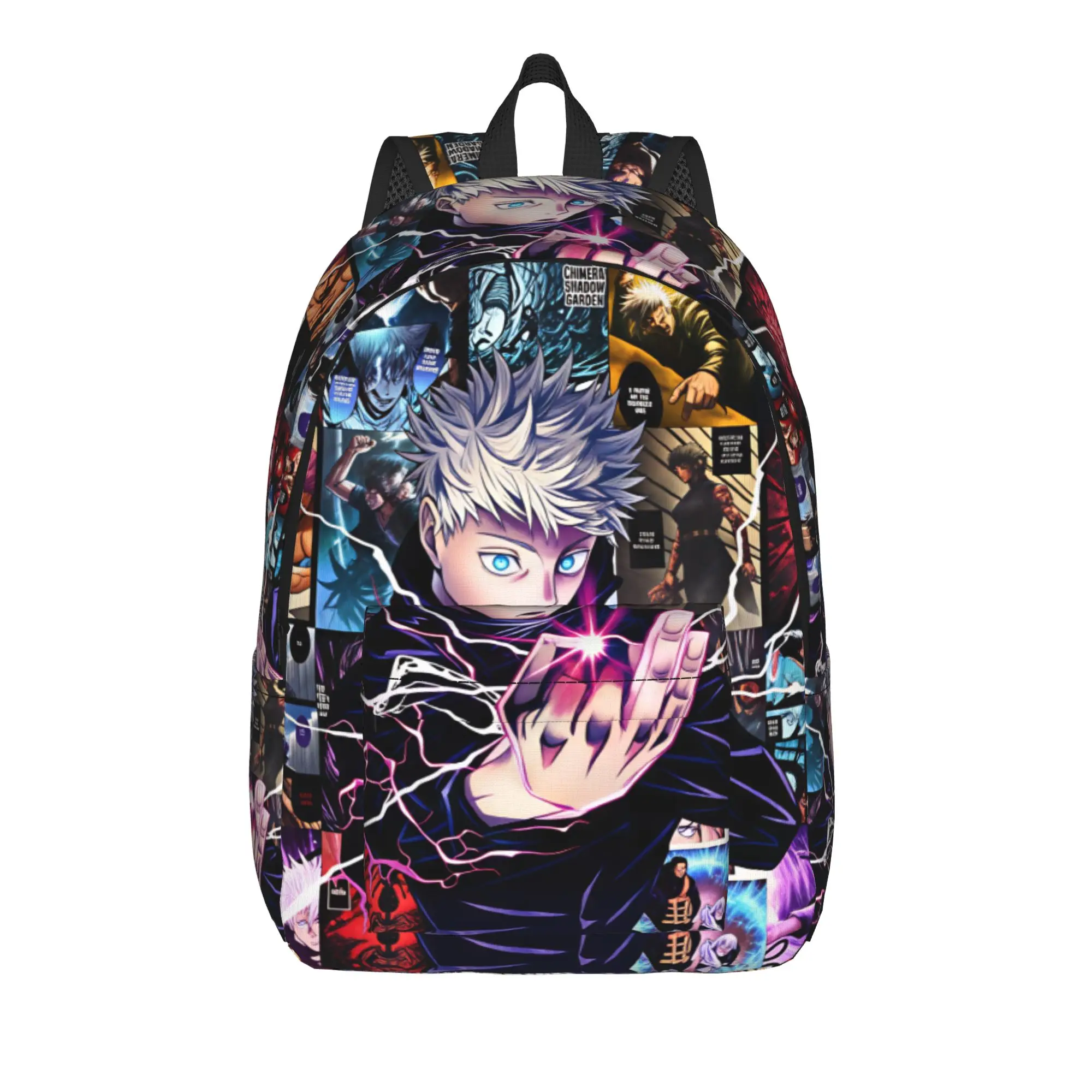 Anime Satoru Gojo Backpack  Boy Girl Polyester Workout Backpacks Breathable Kawaii School Bags Rucksack