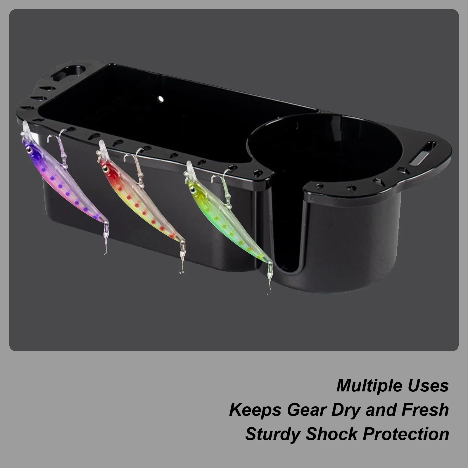 

Fishing Organizer Box Boat Cup Holder for Fishing Multifunctional Tackle Accessories Outdoor Gear for Marine Tools storage box