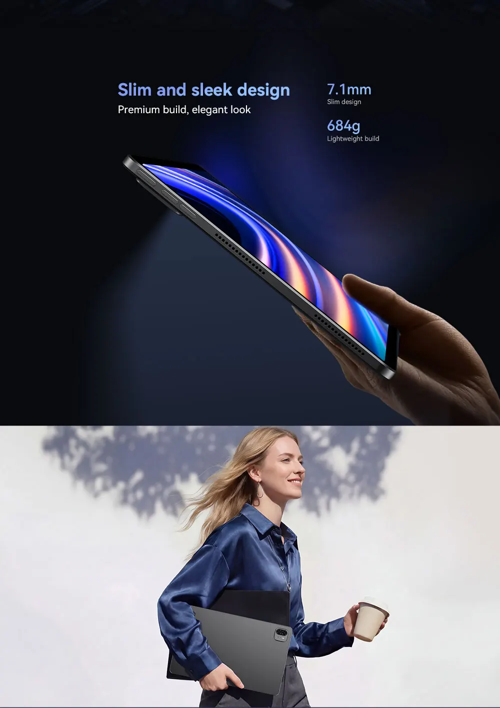 ALLDOCUBE iPlay 70 Max Pro Tablet 13'' 2.5K Dsiplay Unisoc T7300 16GB RAM 128GB ROM Android 16 10000mAh 4G LTE Tablet