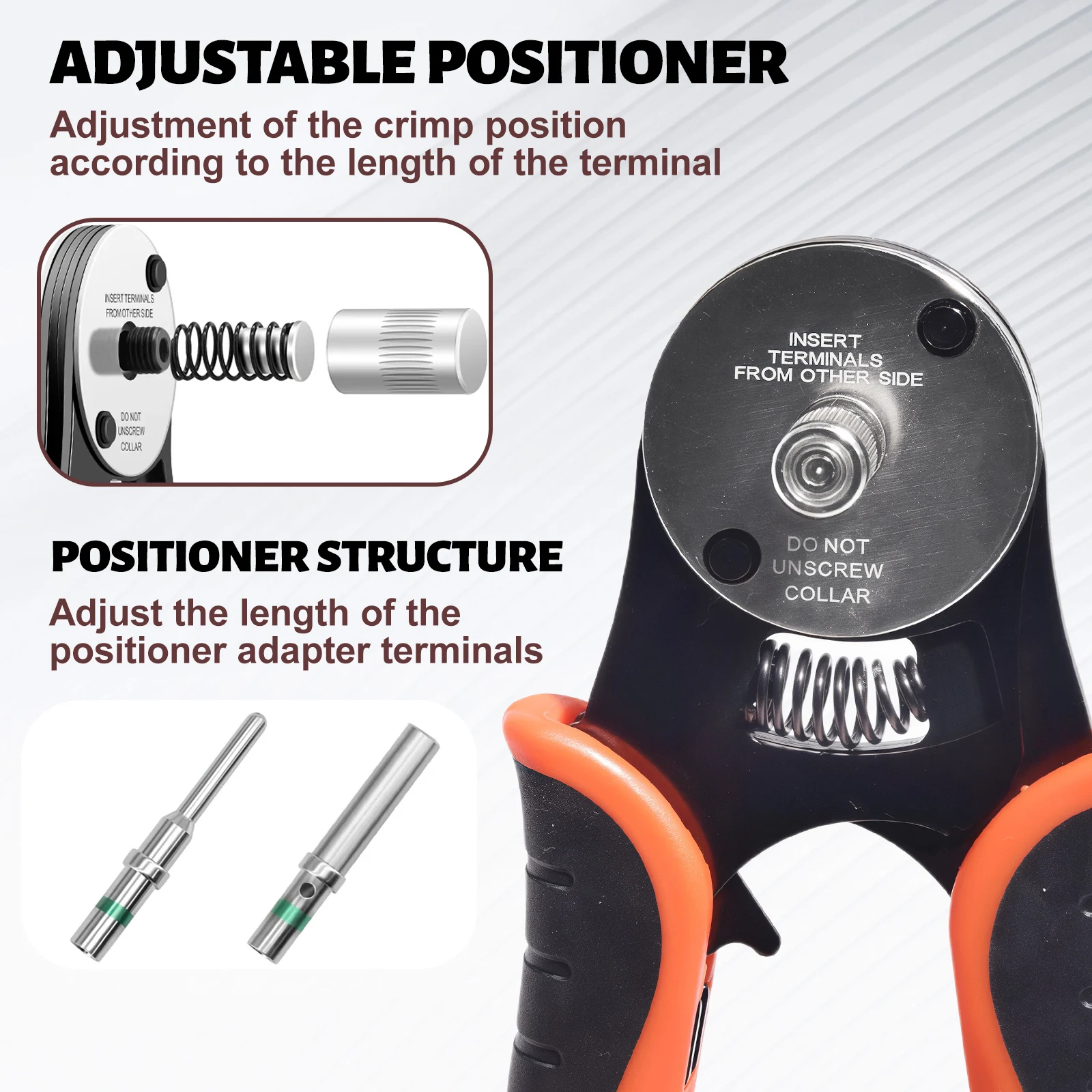 Winholder Deutsch Crimp Tool Closed Barrel Crimper 4 Way Indent 14 16 18 AWG Cables Deutsch Connector For Electrical Repair Tool