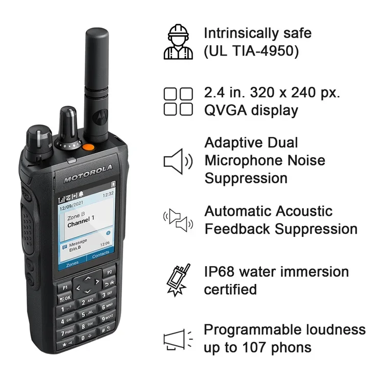 New Solution Mototrbo R7 Portable Professional Business Digital Two Way Communication Handheld Radio Walkie Talkie