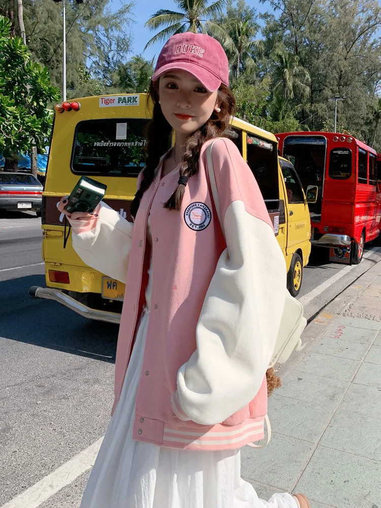 

Baseball Jackets Leopard Womens Lady Classic Sport Shearling Removable Regular Cycling Fishing Kpop Anti-Freezing Leather Yarn