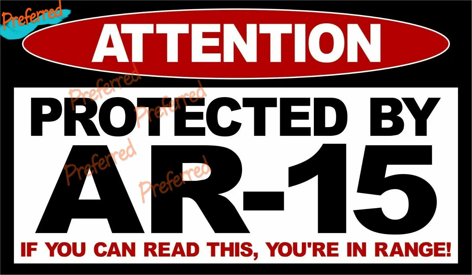 Protected By AR15 Assault Rifle Gun Car Truck Window Decal Vinyl Sticker USA