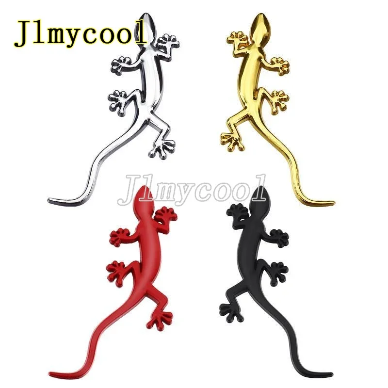 3D Metal Gecko Lizard Rear Trunk Body Emblem Badge Decals Sticker For A3 A4 A5 A6 Q3 Q5 Q7 Car Styling Accessories