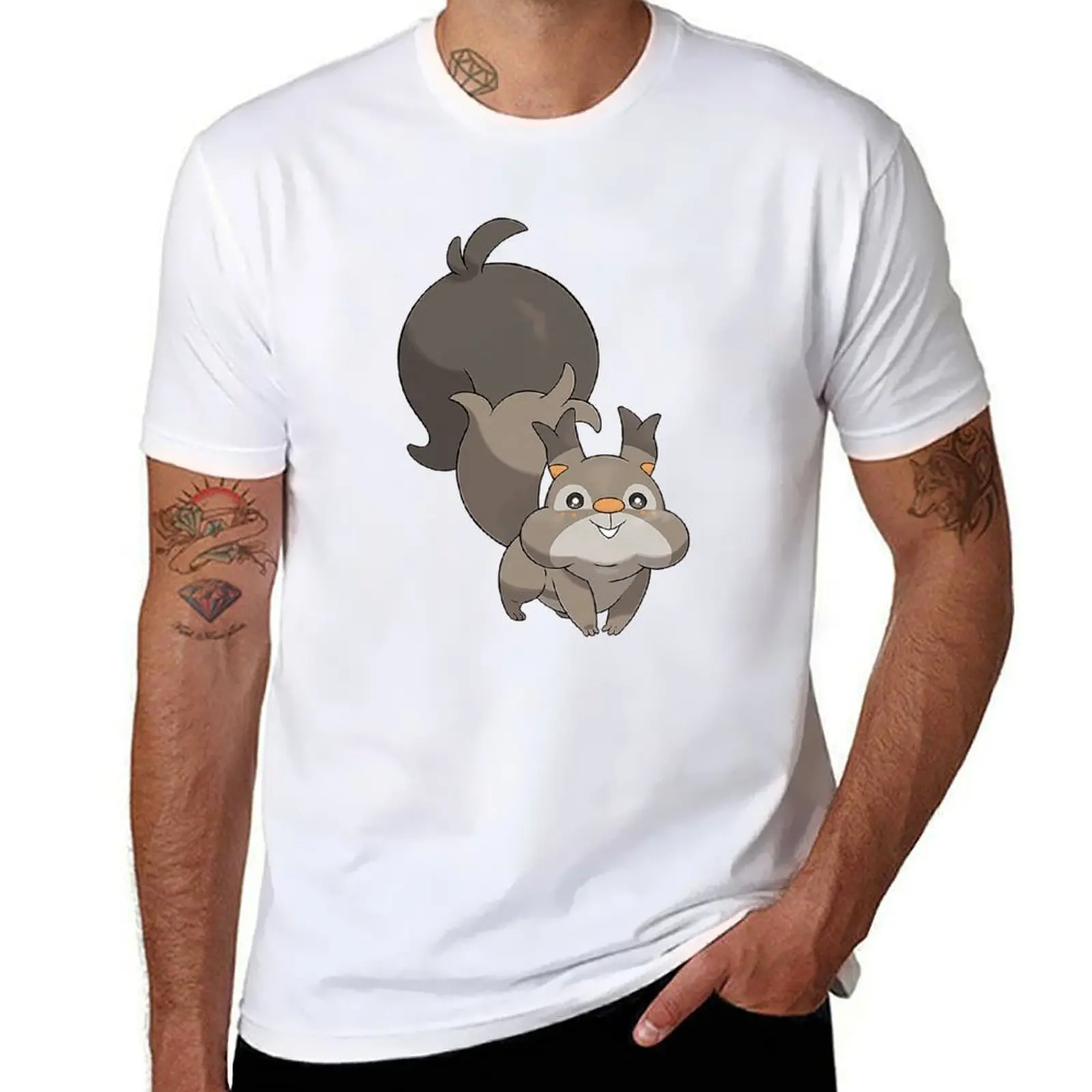 

Skwóvet squirrel Cute T-Shirt Lightweight Casual Summer T-Shirt