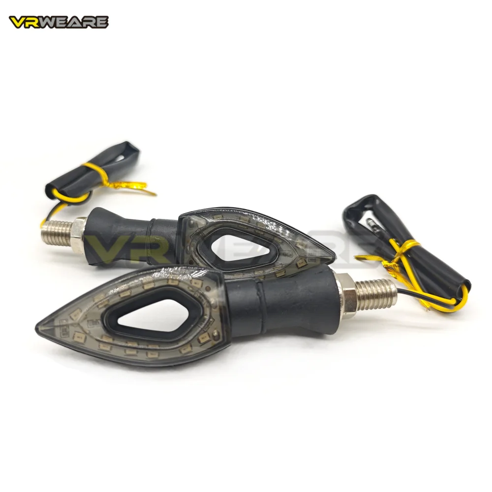 Motorcycle universal type 2/4-piece motorcycle 12 LED turn signal amber leaf light turn signal indicator light 12v