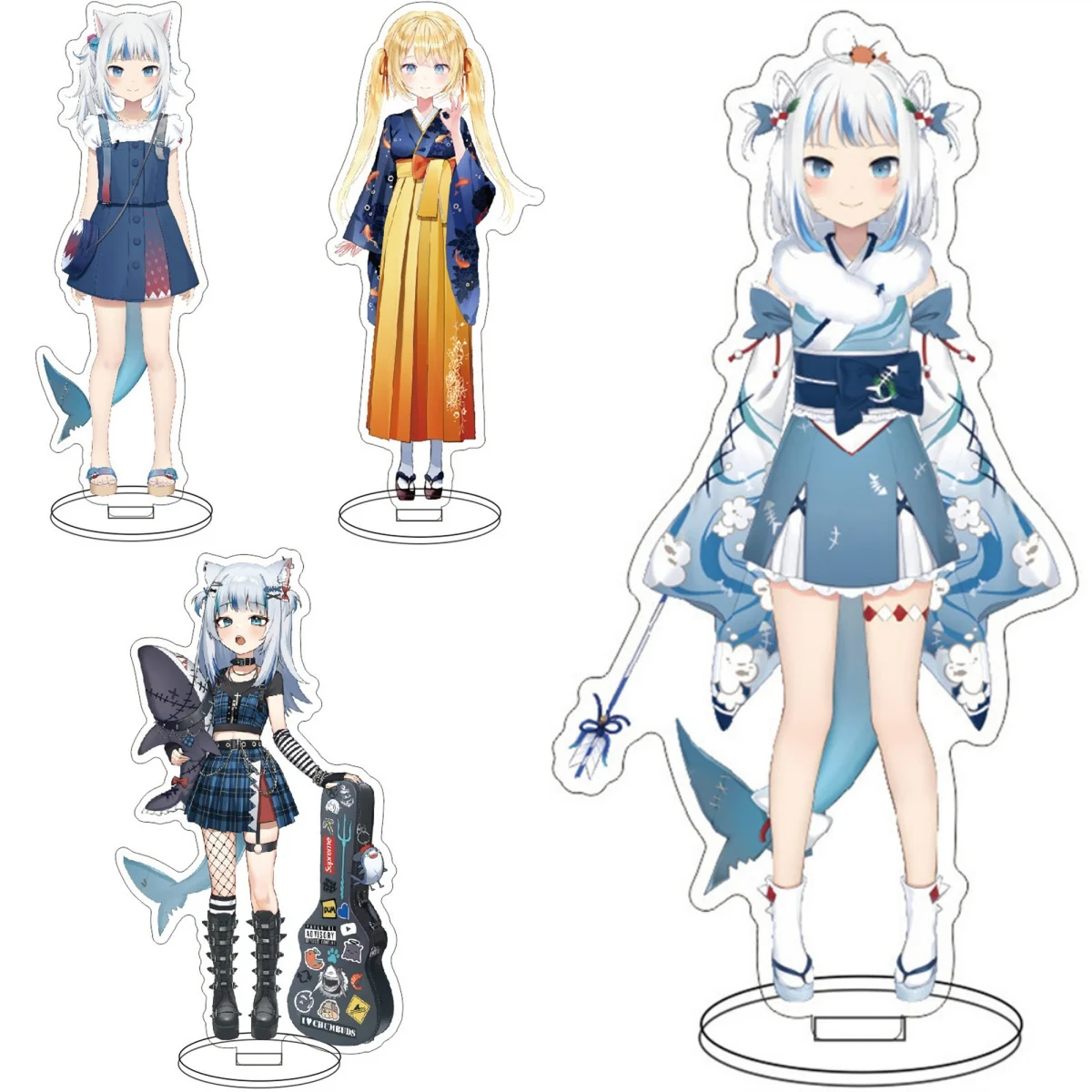 Hot Hololive Vtuber Anime Fans Figures Ninomae Ina\'nis Gawr Gura La+ Darknesss Cosplay Acrylic Stand Model  firend Gifts