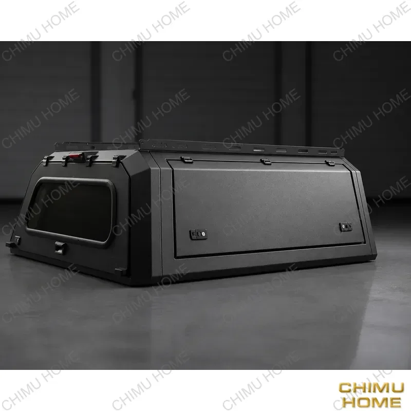 【CHIMU HOME】 Aluminum 4x4 Pickup Truck Canopy Hard Top for Triton for Off-Road for Overlanding Black Bed Topper