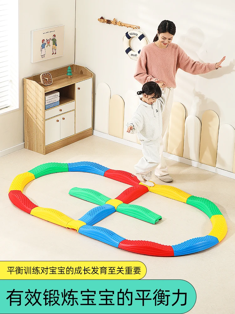 Training equipment, kindergarten tactile balance board, children's indoor single plank bridge, balance beam