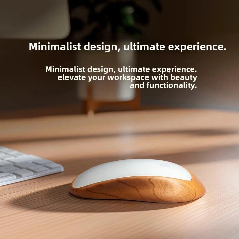Custom Mouse Base for Apple iMac MacBook Mouse Solid Wood USB C Lightning Port Case for Magic Mouse Game Height Increase Gift