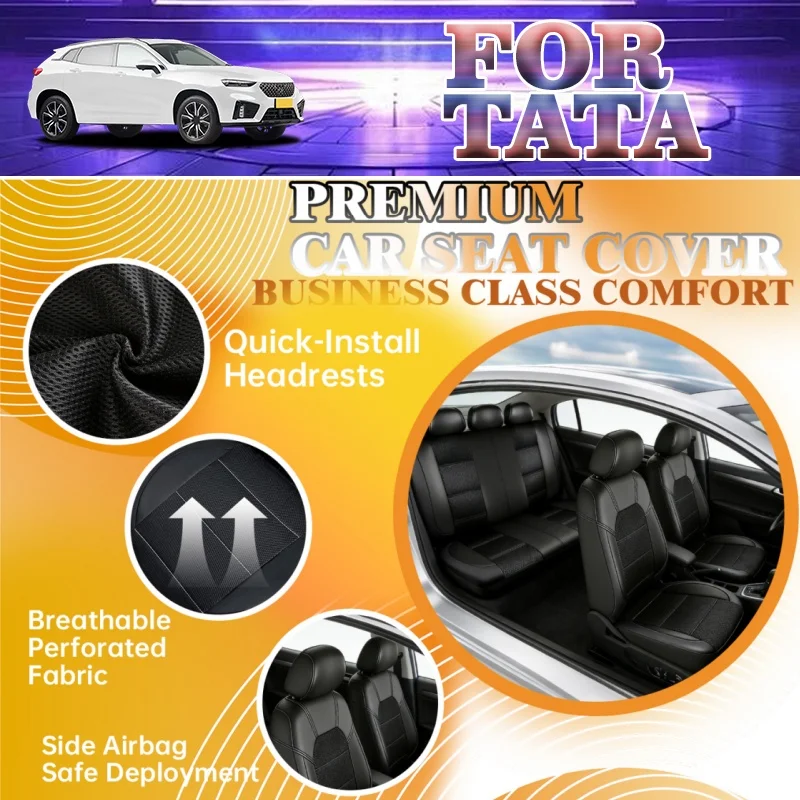 Breathable car seat cover For Tata Brand, breathable and ventilated, suitable for all seasons, suitable for long-distance use