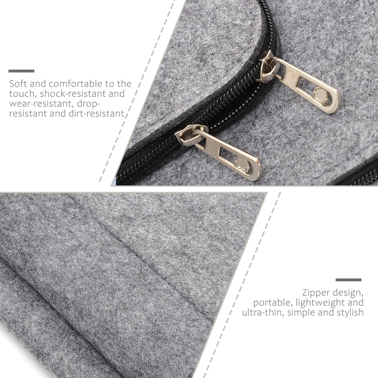 

Laptop Case Bag For 13-15 Inch Computer Shockproof Felt Sleeve Portable Lightweight Notebook Cover Travel Organizer Storage