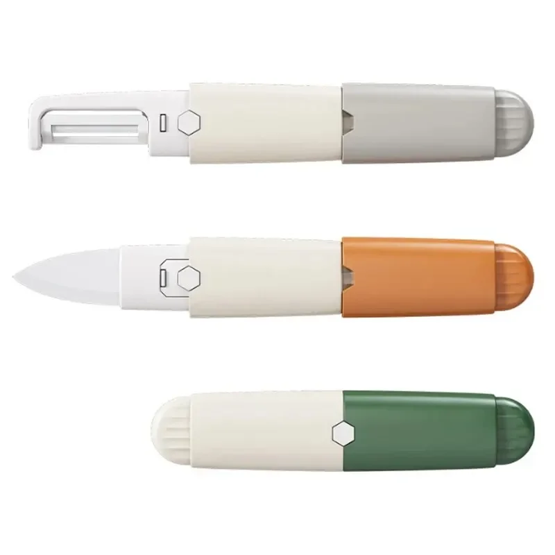 2-in-1 Multi-functional Small Fruit Knife Peeler Travel Dormitory Kitchen Home Melon Knife High Appearance Level