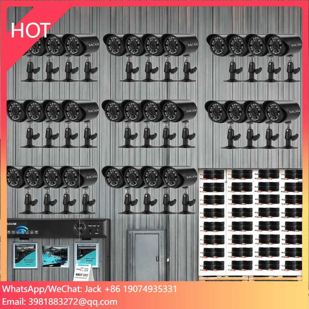 

Outdoor 32pcs Analog Home Security CCTV Camera Outdoor AHD HD 1080P DVR System With Night Vision 32ch HD 1080P Security Camera