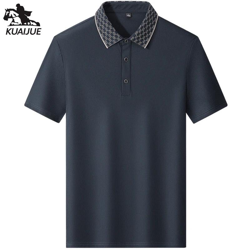 

polo shirt men M-7XL 8XL 9XL Summer new High quality mens short-sleeved polo shirt Ice silk Men's business casual polo shirt 96
