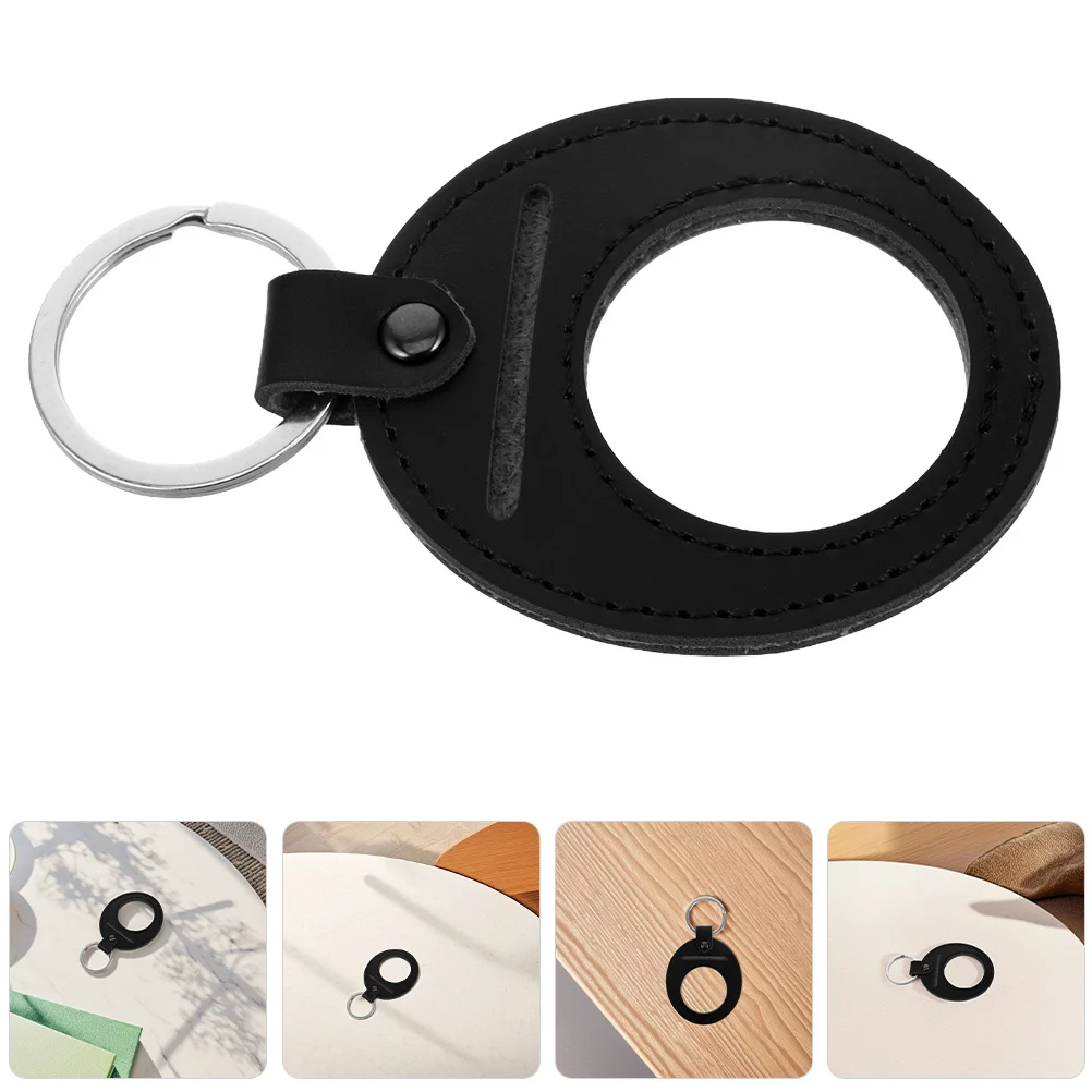 

2Pcs Stylish Keyrings Coin Holders for Commemorative Coins and Keys, Fine Stitching Exquisite Texture Portable