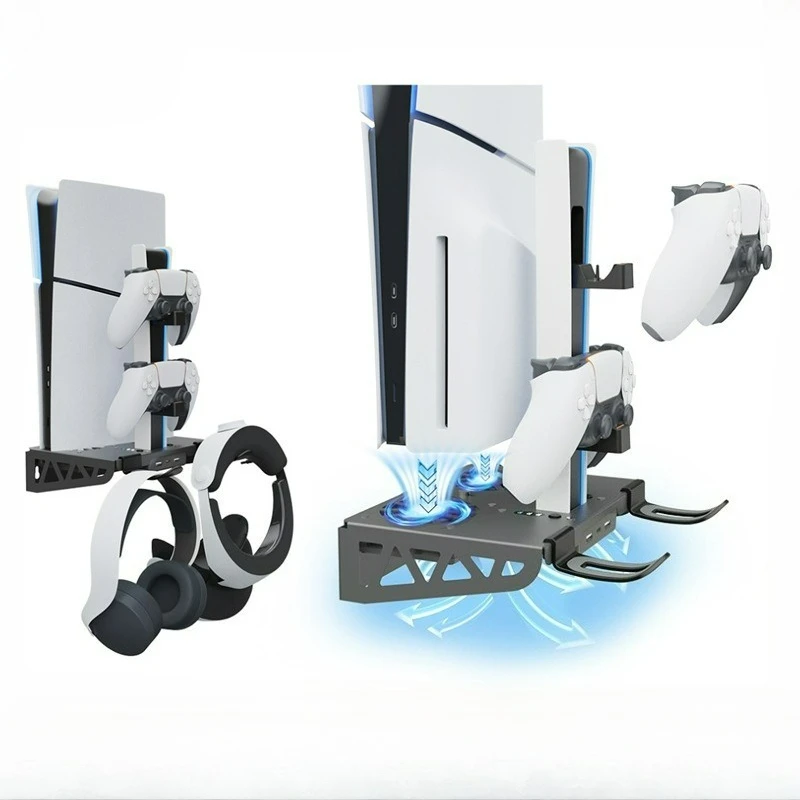 metal-wall-mount-kit-for-ps5-ps5-slim-ps5-pro-with-controller-charging-station-cooling-fan-headset-hanger-for-playstation-5
