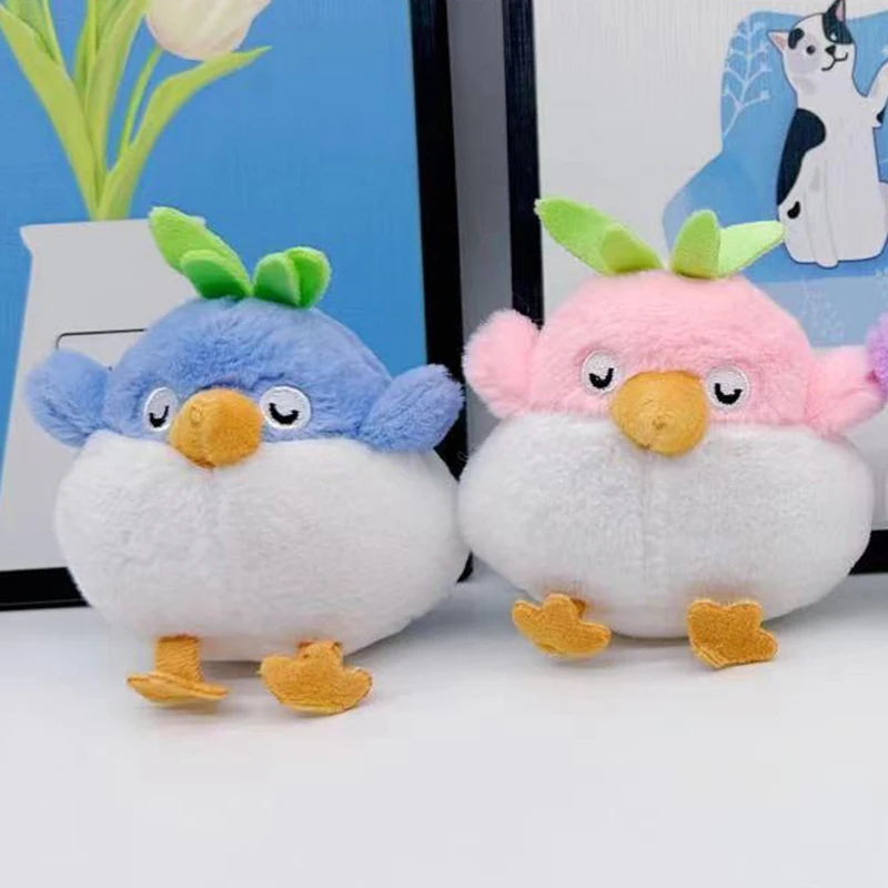 Korea Soft Chick Plush Keychain Pendant Plush Doll Trinket Stuffed Animal Toys Bag Hanging Car Key Accessories