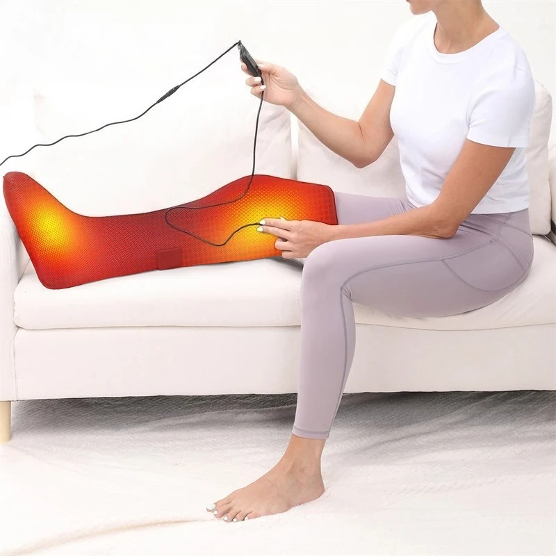 

Electric Heated Leg Knee Massager 3 Heating Massage Functions Muscle Pain Relief Blood Circulation Promotion Fits Legs Knees