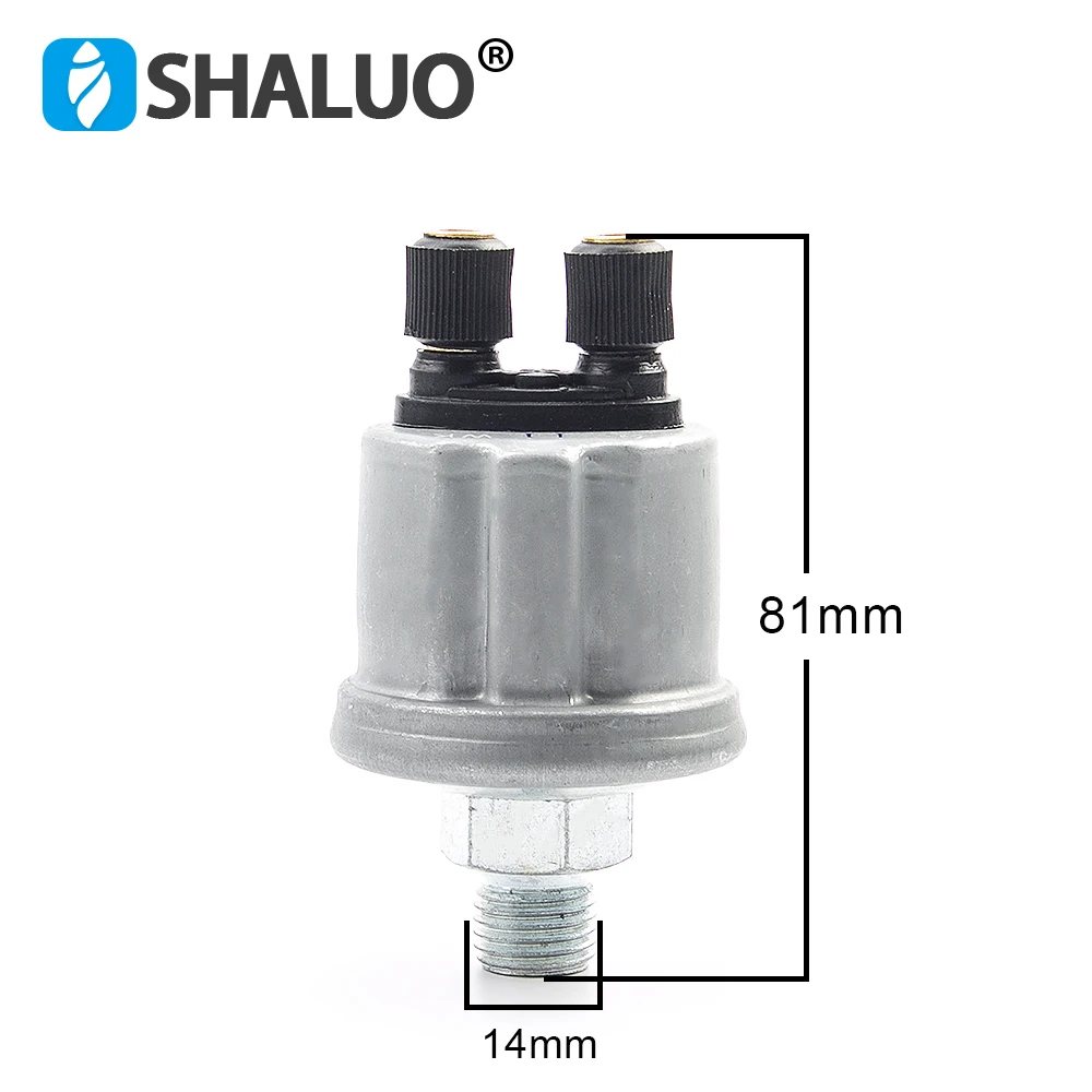 VDO Oil Pressure Sensor Plug 0 to 10 Bar 1/8NPT M14*1.5 10 Bars Diesel Generator Accessories Oil Pressure Sensor Switch 184±10 Ω