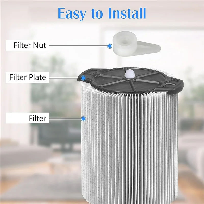 WORTHOWN-Dado filtro Vac Shop di ricambio 73316 (6 pezzi) per Rid Gid VF4000 e Crafts Man Accessori Wet Dry
