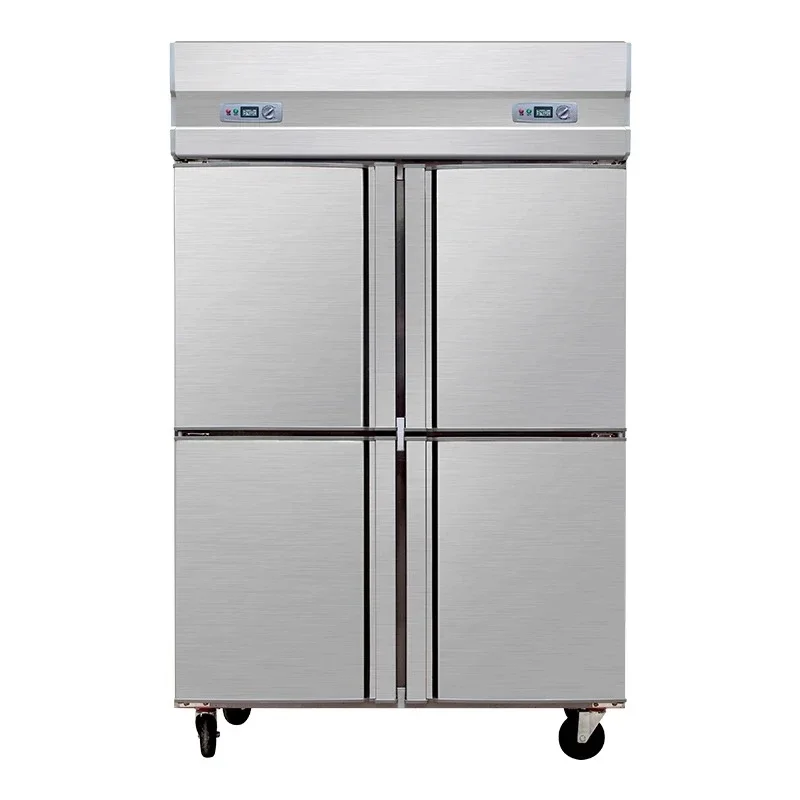 

-professional Stainless Steel Kitchen Freezer Modern Double Temperature 4-door Freezer Refrigerator