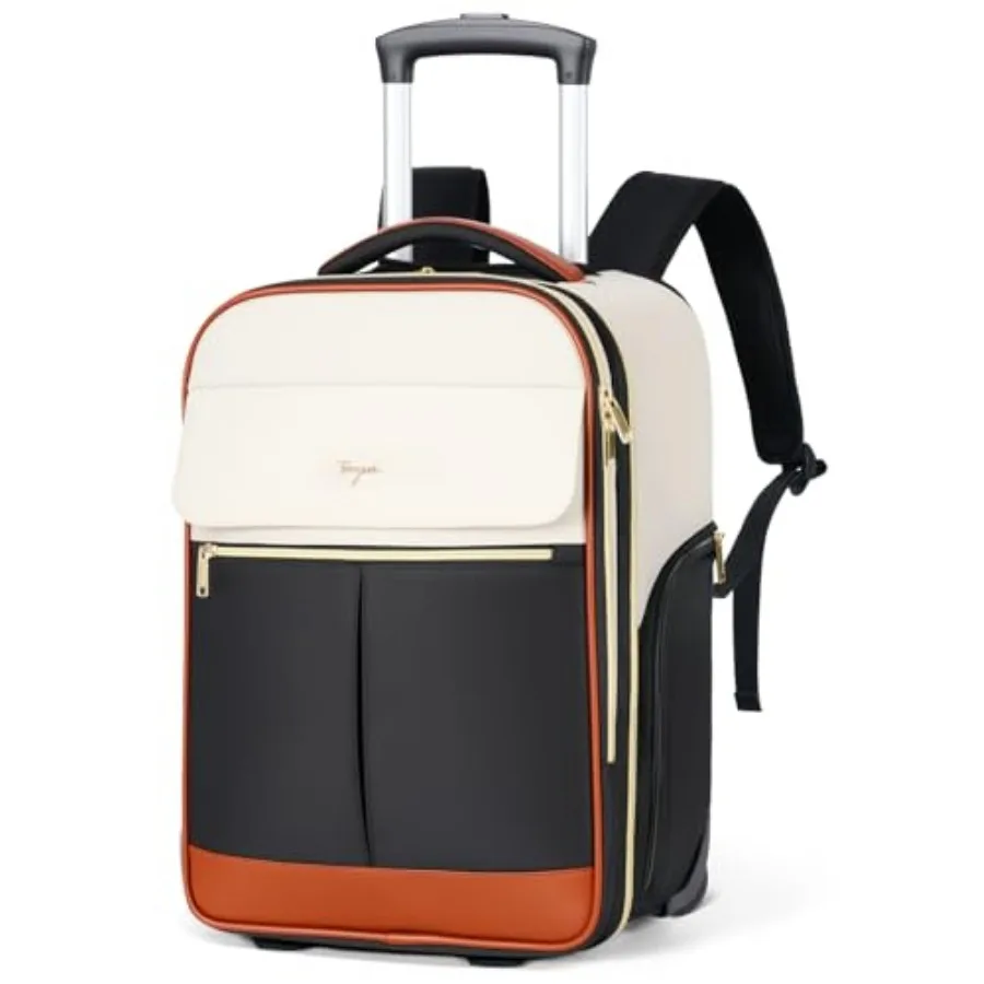 

Rollg Backpack for Women, Large Travel Backpack with Wheels Flight Approved, Laptop Wheeled Roller Bag Suitcase for Work Bussin
