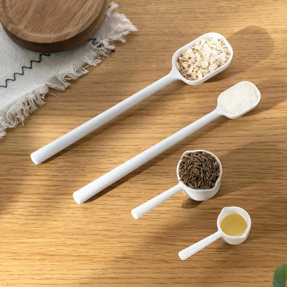 2Pcs/Set Practical Eco-friendly 4 Styles Measuring Scoops Ergonomic Handle Coffee Scoops for Cooking Coffee Scoops