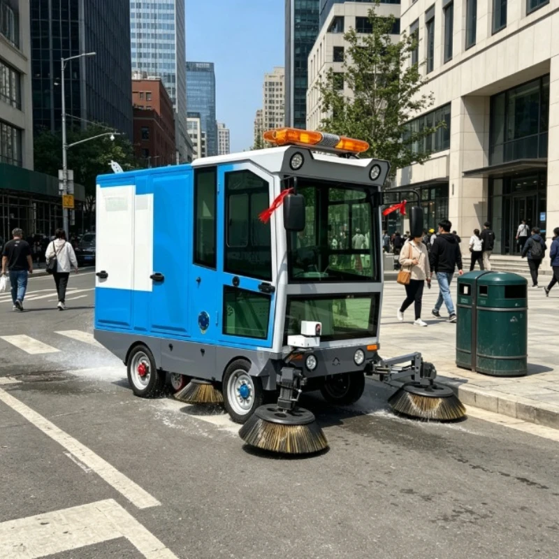 Electric Road Sweeper Stable Chassis Road Sweeping Equipment For Asphalt Road Dust Removal Municipal Sanitation Works