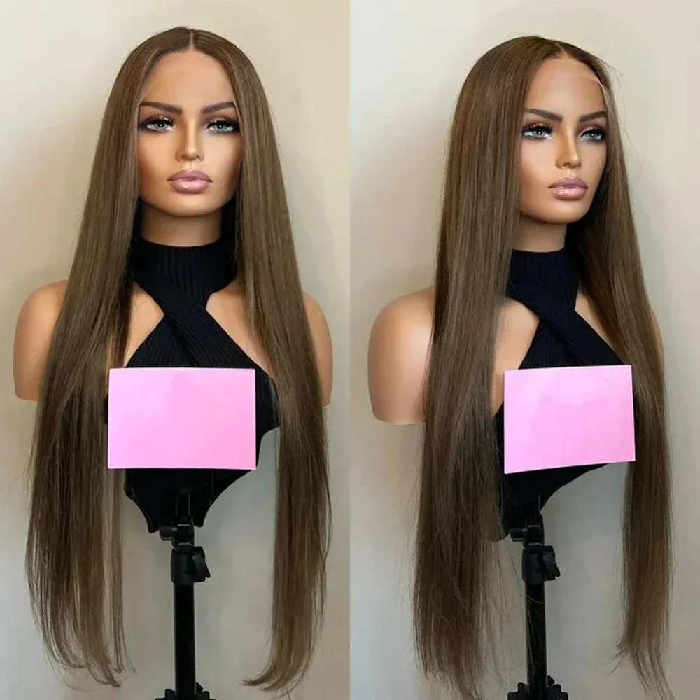 13X4 브라운 가발 바디 웨이브 레이스 프론트 가발 투명 HD 레이스 프론탈 가발 합성 고품질 데일리 파티웨어 코스프레 할인 판매