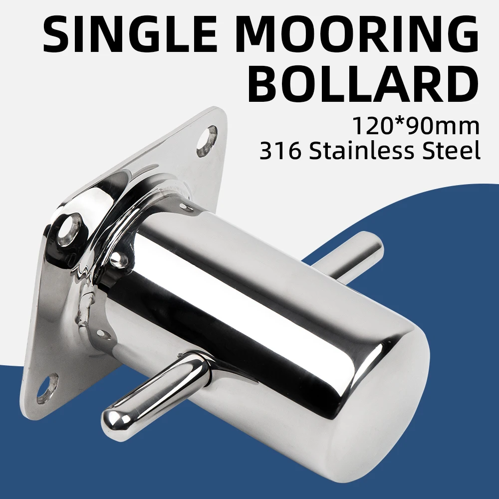 60mm Single Mooring Bitt 316 Stainless Steel Single Mooring Bitt Bollard Stamping Technology Marine Hardware Boat Accessories
