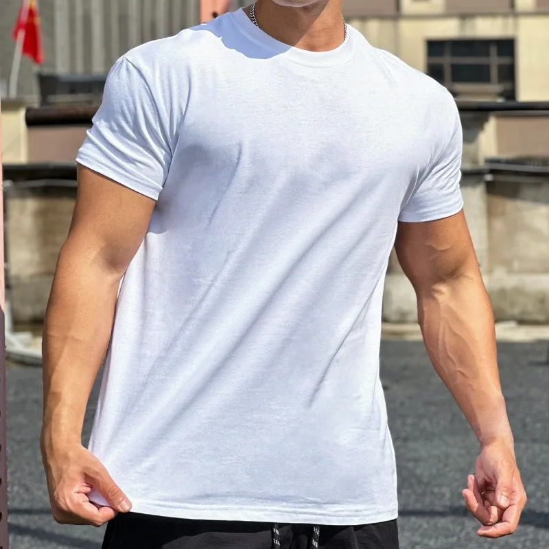

Men's Fitness T-shirt Loose Running Sports Training Hiking Elastic Breathable Cool Casual Basketball Men's Cycling T-shirt