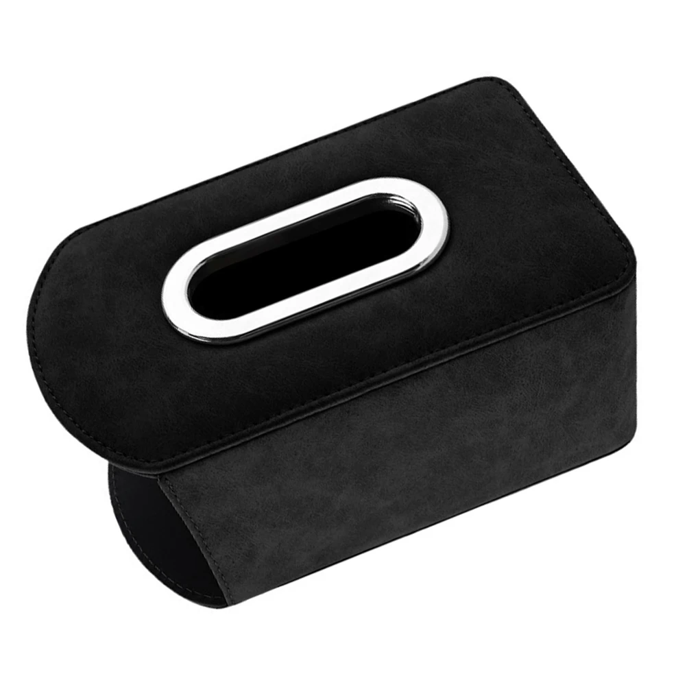 

Tissue Seat Side Holder Black Storage Large Capacity Durable PU Car Seat Side Napkin Organizer Material Car Napkin Organizer