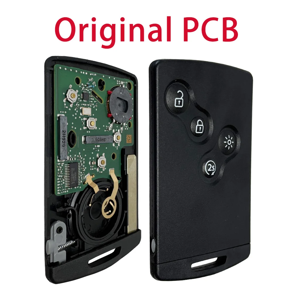 YOSE Original PCB For Renault Captur Clio IV Kadjar 2009 - 2017 PCF7953M 4A Chip 433 MHZ Keyless Remote Start Buttons Smart Key