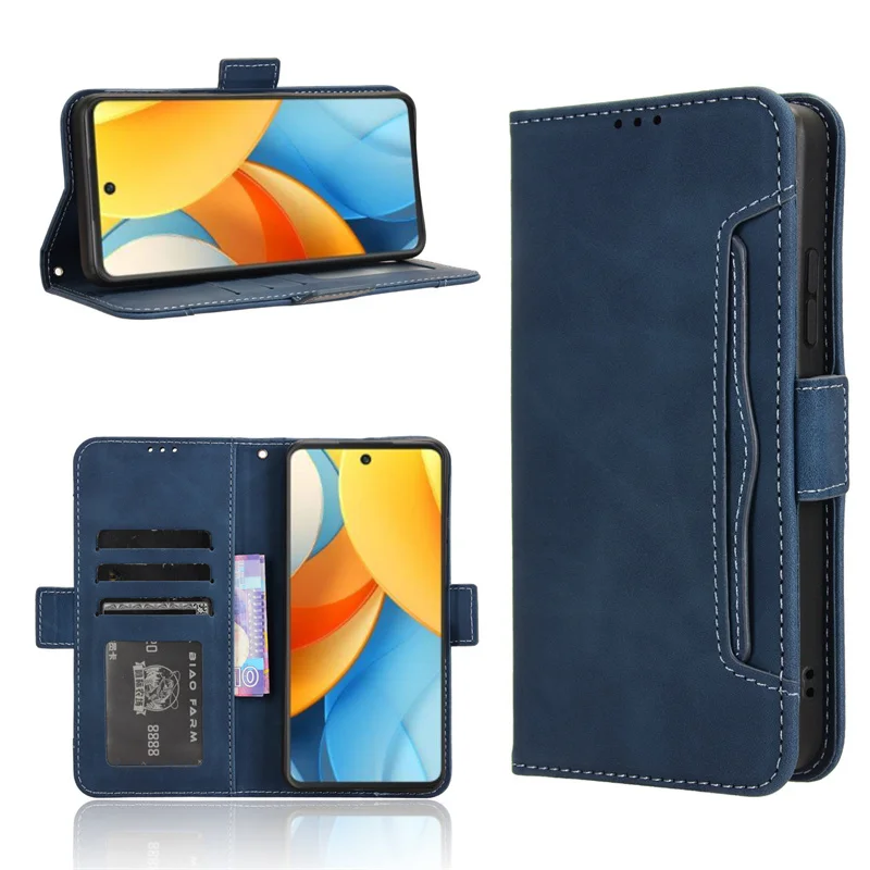 For ZTE Blade V60 Design Case Cover Premium Leather Flip Multi-card slot Cover For ZTE Nubia V60 Design Phone Case