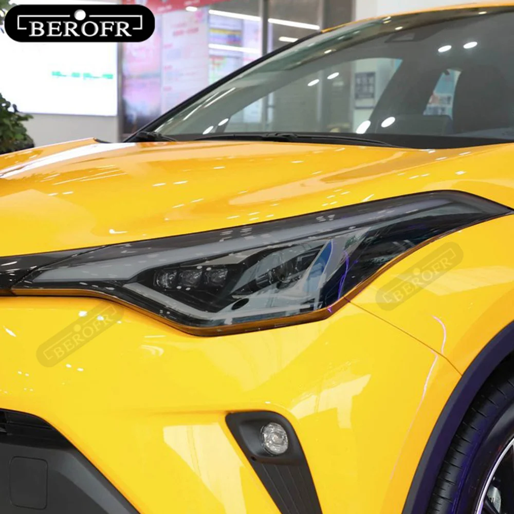 Reflektor samochodowy folia ochronna przednie światła przezroczysty wędzony czarny TPU naklejka do toyoty CHR 2017-2019 C-HR 2020-2022 GR Sport