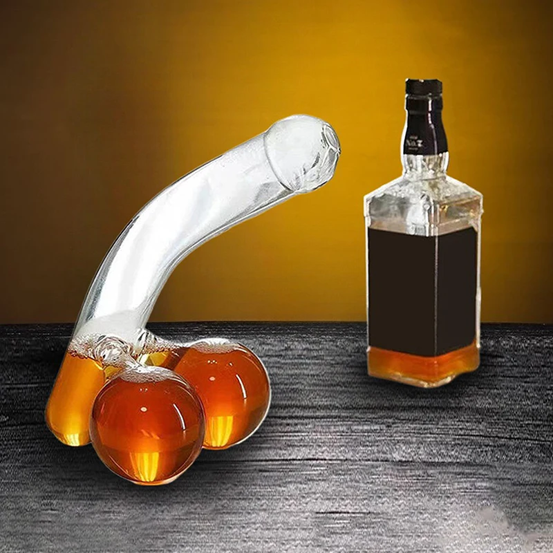 Creative Decanter Penis Glass Wine Juice Glass Cup Whisky Champagne Brandy Funny Cocktail Mug for Bar Ktv and Night Show Parties