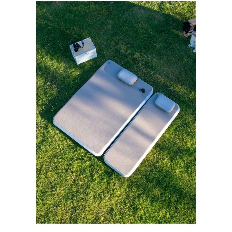 

Double Inflatable Air Mattress with Coil Beam Support,Portable Camping Sleep Pad for Tent & Home Floor,Quick-Fill Travel Bedding
