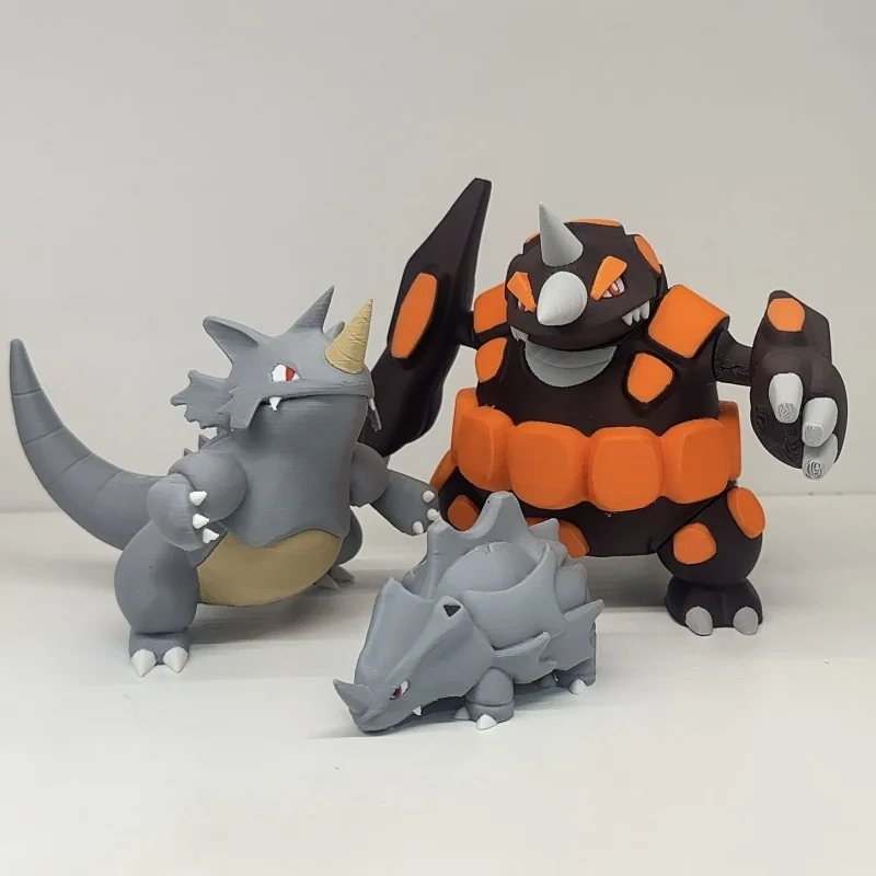 Neue Pokemon Anime Rhyhorn Rhydon Rhyperior Maßstab 1:20 3d Druck Diy Desktop Modell Spielzeug Für Kinder Cartoon Charakter Figur geschenk