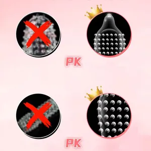 12 piezas de condones de puntos grandes para hombres de retraso eyaculación G mpiet punteado con manga manga natural condón de látex juguetes sexuales preservatif 8 Mejores condones gruesos de ventas - №3