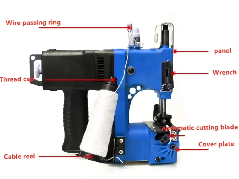 

GK-700 Portable Lithium Battery Electric Sewing Machine Sealing Woven Bag Packing Automatic Home High-Speed Closer