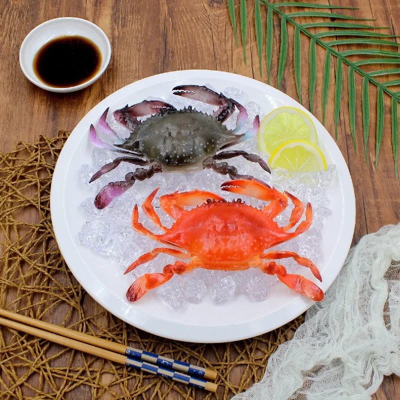 Simulated Crab Model Creative Fashion Food Hairy Crab Photography Props Window Display Decorations Scene Toys Ornaments Gift