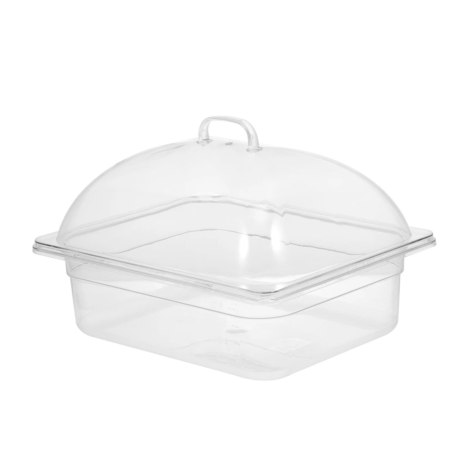 

1Set Pc Transparent Tray with Cover Fresh Keeping Food Storage Tray Smooth Surface Safe Design Ideal for Desserts Steak Fruit