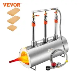 VEVOR Propane Forge Portable 2/3 Burner Tool and Knife Making Large Capacity Blacksmith Farrier Forges Furnace Blacksmithing