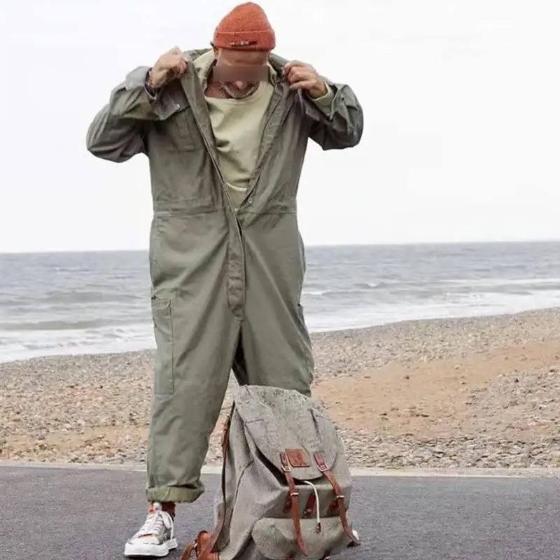 Multi-pocket Tooling Jumpsuit Men's Jumpsuit Loose Worker Overalls Suit