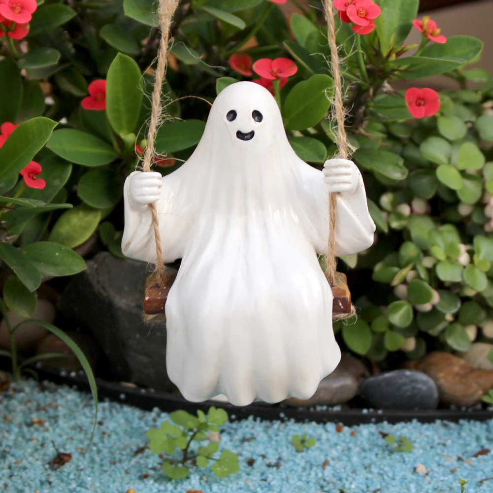 

Swing Ghosts Pendant Ornament Decorative Landscape Hanging Ornaments For Garden Patios Decoration